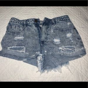 Denim shorts